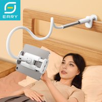 Eary Gooseneck Phone Holder for Bed Cell Phone Mount Clamp Clip Flexible Long Arm Overhead Mount Desk Bedside for 4.7-12.9"Inch