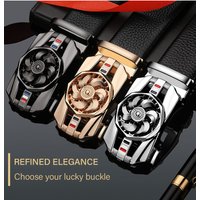 Mens Belt Material Metal Rotatable Buckle Leather Belt High Quality Men Business Belt Golden Waist Buckle Rhinestone De
