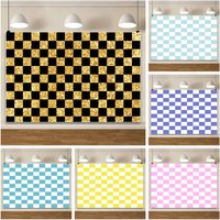 Multi Color Chessboard Minimalist Pattern Theme Banner Background Cloth, Adult Birthday Party Decoration Photography Background