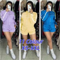 Women's Set Long Sleeve Jacket + Shorts Suit 2026 Summer Streetwear Active Slim Sporty Two 2 Piece Set Outfit Tracksuit