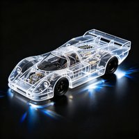 1/10 917 Clear PC Body Shell 190mm With Rear Wing & Light Buckets For 1:10 RC Touring Car Drift Chassis Tamiya TT02 TT01 Hsp Hpi