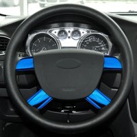 4Pcs Car Interior Steering Wheel Trim Cover Sticker for Ford Focus MK2 2005-2010 2011 Decoration Interior Accessories