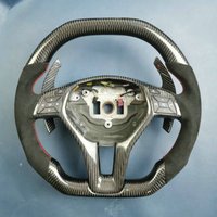 For Mercedes-Benz W204 W212 W218 GLK207 A45 A172 E280(With Paddle Shifters Holes) 100% Real Carbon Fiber Car Steering Wheel