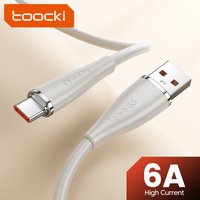 Toocki PD 100W USB To Type C Cable 6A High Current Fast Charge For Huawei Mate 60 P70 Samsung S24 25 Xiaomi 14 15 Earphones Cord