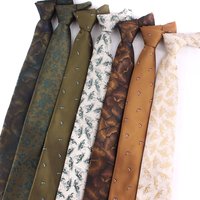 Jacquard Men's Green Tie Floral Pattern Classic 8 CM Width Necktie for Men Women Perfect Fashion Neck Ties for Business Party G