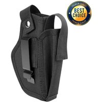 Étui tactique Molle interchangeable droit/gauche pour pistolet, avec compartiment pour chargeur, idéal pour la chasse, noir