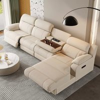 Electric Recliner Sofa Smart Fabric Sofa L Shape Corner Sofa Anti Cat Scratch Home Theater Sofa Living Room Furniture