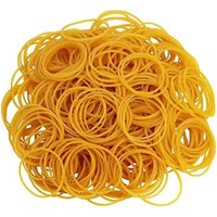 High Elasticity Yellow Rubber Bands Set - 100/300/666 Pieces Durable 38mm Diameter Natural Rubber for Various Suitable Applicati