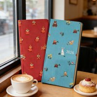 2026 New Japanese Style Rum Forest Portable Notebook Vintage Retro Cloth Cover Journal Cute Animal Embroidery A6 Pocket Diary