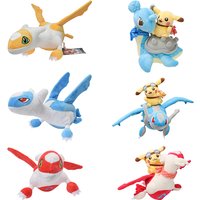 Legendary Pokemon Latias Latios Lapras Plush Toy Pikachu Riding Latios Lapras Anime Peluche Stuffed Doll Kawaii Dragon Doll Gift