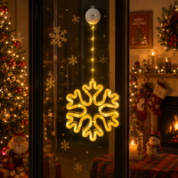 RGB Color-Changing Snowflake Suction Cup Light, Christmas & Holiday Decoration for Yard
