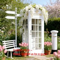 custom.Oem Rts London Telephone Pink Red Phone Booth Box Stand Metal Birthday Party Wedding Decorations Photo Background