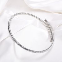 Women Torques Necklace, Adjustable Open Choker Snake Collar Stretch Statement Jewelry