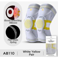 Silicone Spring Full Knee Brace Strap Patella Medial Support Strong Meniscus Compression Protection Sport Pads Running Basket