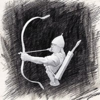 1/10 scale resin unpainted model kit, military theme, bust of a Roman auxiliary archer, unassembled and unpainted GK