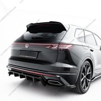 For Volkswagen Touareg R-Line Mk3 Facelift 2023 -2026 Maxton Style Rear Spoiler Cap Rear Trunk Roof Lip Extension Wing Tuning