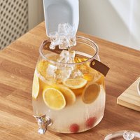 3/5/9L Large Capacity Summer Cold Water Kettle Refrigerator with Tap Beverage Juice Bucket Drink Dispensers Clear
