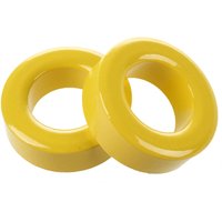 2 Pcs 33mm x 19mm x 11mm Yellow White Iron Core Ferrite Rings Toroid