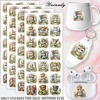 105 PCS/SETForest Animals UV DTF DIY Transfer Sticker Can Be Decorated On Keychains, Cups Only The Transfer Sticker