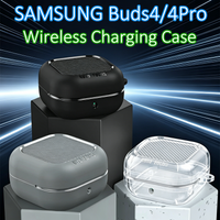 Carbon Fiber Protective Case for Samsung Galaxy Buds 4 / Buds 4 Pro with Keychain Shockproof Earphone Cover