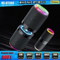 Portable Bluetooth Speaker TWS Stereo Dual Speaker High Volume Wireless Split Speaker Outdoor Waterproof Heavy Bass Speaker