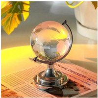Crystal Globe High Transparency 3D Rotating Crystal Globe Office Living Room Decor, Style Creative Desktop Ornament.