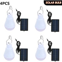 Solar Powered Lamp Portable Led Bulb Lights Rechargeable Camp Tent Night Fishing Emergency Solar Energy Panel Sunlight