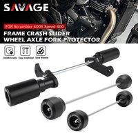 For Scrambler 400X Speed 400 2024 Motorcycle Frame Fairing Guards Crash Slider Front Wheel Axle Slider Rear Swingarm Protector