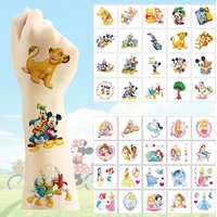 20Pcs/set New Disney Mickey Princess Tattoo Stickers Stitch Frozen Cartoon Tattoo For Gift Fake Body Art Tattoos Gift
