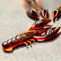 6pcs Floating Artificial Crayfish Soft Lure (Wiggling Shrimp) 6.5cm, Shrimp-Style Lure for Back-Trolling for Mandarin Fish