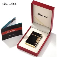 Derui Metal Gas Lighter Creative Windproof Grinding Wheel Butane Lighter Men's Fun Gift Cigarette Accessories Tool Gift