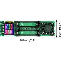 18650 Battery Capacity Internal Resistance Tester Upgraded 2-Channel Digital Battery Detector EN/CN Electronic Load Tester TypeC