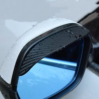 2pcs Carbon Fiber Car Side Mirror Waterproof Sun Visor Rain Eyebrow Auto Car Rear View Side Rain Shield Flexible Protector