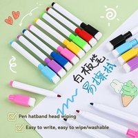 5-200Pcs Magnetic Black Dry Erase Markers with Eraser Cap White Board Dry Erase Markers Classroom Wipe Pens for Office School