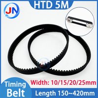 HTD 5M Synchronous Belt Width 10 15 20 25mm Length 175 200 230 250 260 300 350 400 450mm HTD5M Timing Belt Tooth Circular Tooth