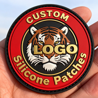 Personalized Custom 3D Brand Logo PVC Patch Hook and Loop Iron on Silicone Patches Soft Pvc Rubber Labels Patch for Clothing