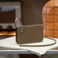 2026 Hot Sale Fashion Lady Genuine Leather Shoulder Bag Luxury High Quality EP Palmprint Cowhide Snap Wallet