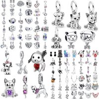 2026 Hot Selling 925 Silver Cartoon Cute Dog Cat Bead Pendant Suitable for Original Bracelets,DIY Accessories,ExquisiteJewelry 