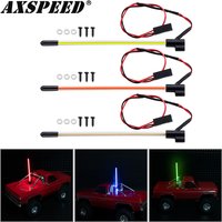 AXSPEED RC Car Glowing Flagpole Light LED Spotlight Lamps 107/113mm for 1/24 Axial SCX24 1/18 TRX4M Upgrade Parts