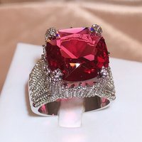 Classic Luxury Real Solid Silver Color Ring 3Ct AAA+ Zircon Wedding Jewelry Ring Engagement For Women Girls Gift
