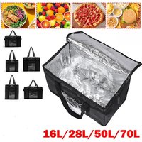 70L isolierte Thermo-Kühltasche, Isolierung, um Kälte zu halten, große Kapazität, tragbare Lunchtasche, Reißverschluss, Picknick, Camping, Zinnfolie, Lebensmitteltaschen