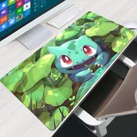 Mouse Pad Professional ESports Players Speed Lock Edge Rubber Game Extended Desk Mat Mousepad P-Pokemon Bulbasaur Keyboard Mat