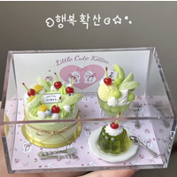 Handmader Clay Miniature Dessert, Exquisitely Crafted Vintage Cake Canele Muffins, 1:6 Scale Realistic Dollhouse Food Collection