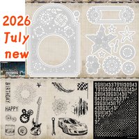 2026 July new Metal Cutting Dies & Stamps Scrapbook Diary Decoration Stencil Embossing Template DIY Greeting Card Handmade