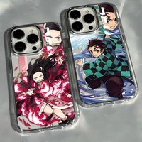 Hot Anime Demon Slayer Phone Case For iPhone 17 16e 16 15 14 13 12 11 mini Pro Max X XR XSMAX 8 Air Plus Transparent Soft Cover