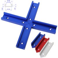 4Pcs 30 Type T-track Intersection Kit Aluminum T Slot Chute Miter Table Fixture Cross T-Track Jig Carpentry Woodworking Tools