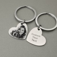 Keychain customizable photo personalized Keychain photo and text Keychain customizable Keyring Safe driver keychain for dad