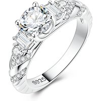Original 925 Sterling Silver Sparkling Braided Rings For Women Girls Jewelry Birthday Anniversary Gifts