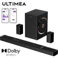 ULTIMEA Skywave F40 Boom 5.1.2-kanałowy soundbar z Dolby Atmos, systemem dźwięku przestrzennego do telewizora z subwooferem i 2 głośnikami surround