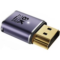 NNBILI 8K HDMI-compatible 2.1 Cable Connector Adapter 270 90 Degree Angle 2 Pcs Male To Female Converters Cable Adaptor Extender